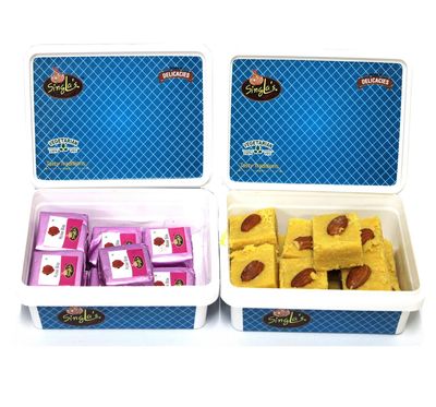 Singla Sweets Rose Bite 200g and Patisa Burfi 200g Combo pack of 2 (400g)