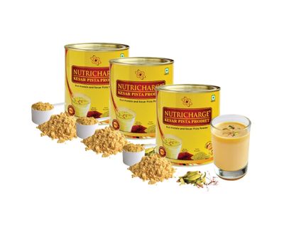 Nutricharge Kesar Pista Prodiet Supports and regulates immunity (Pack Of 3)