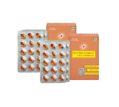 Nutricharge Veg Omega Plant based omega Soothes dry and flaky scalp (Pack Of 2)