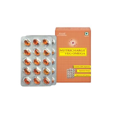 Nutricharge Veg Omega Plant based omega Soothes dry and flaky scalp (Pack Of 1)