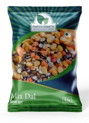 PARSHVANATH GREENS Unpolished Panchratan Dal/Mixed Dal - 1kg | Pack of 1 | 100% Organic | Chemical Free & Pesticides Free (Mix Dal)