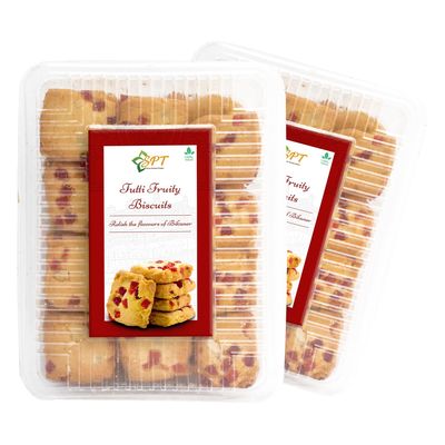 SPT Tutti Fruity Biscuits | 800Gm | Authentic Biscuits By Shree Parswa Traders | Oats, Ghee Choco, Coconut Powder, Almonds, Pistachios | Traditional Tutti Fruity Biscuits