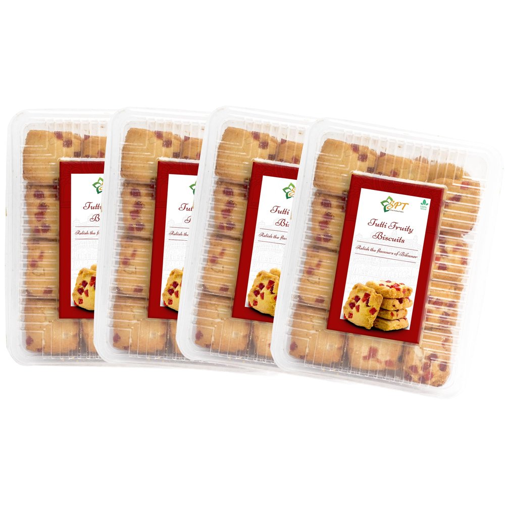 SPT Tutti Fruity Biscuits | 1.6Kg | Authentic Biscuits By Shree Parswa Traders | Oats, Ghee Choco, Coconut Powder, Almonds, Pistachios | Traditional Tutti Fruity Biscuits
