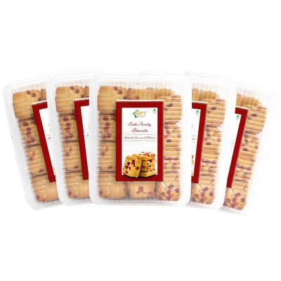 SPT Tutti Fruity Biscuits | 2Kg | Authentic Biscuits By Shree Parswa Traders | Oats, Ghee Choco, Coconut Powder, Almonds, Pistachios | Traditional Tutti Fruity Biscuits
