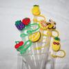 8 PCS Cute Fruits Straw Tips Covers,Reusable Silicone Straw Tip Toppers for 7-8 mm,Dust-proof Straw Covers Cap Plugs,Anti-dust Straw Cover Cap view 3