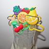 8 PCS Cute Fruits Straw Tips Covers,Reusable Silicone Straw Tip Toppers for 7-8 mm,Dust-proof Straw Covers Cap Plugs,Anti-dust Straw Cover Cap view 4