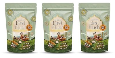 DABRI Majherdabri First Flush CTC Tea 300gm|Pack of 3 x 100gm Each Pouch|Fresh Spring Harvest|Aromatic & Bright Black Tea|Premium Garden-Picked Leaves|Ideal for Delicate Yet Flavorful Chai