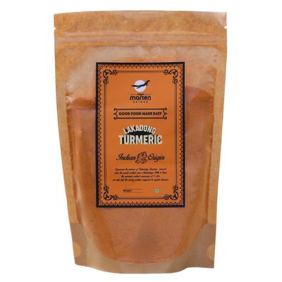 Nilgiri Marten Lakadong Turmeric (Haldi Powder)| 7-12% Curcumin| GiTagged| Natural & Pure | Single Origin (100G)