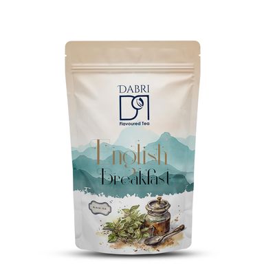 DABRI English Breakfast Black Tea 100gm Pouch | Rich Aroma Tea | Full-Bodied Black Tea | Assam and Darjeeling blend | Classic, Pure Tea | Supports heart health | Improve Digestions - 100gms