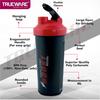 Trueware Thender Boost Gym Shaker With Lighting Fast Blending Technology | Plastic | 700 ML | Red | Leak Proof | Ideal for Protein | Preworkout and BCAAs | Ideal Workout Thender for Fitness Lovers view 3
