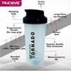 Trueware Tornado Gym Shaker With Steel Blender Ball | Plastic | 700 ML | Black | Leak Proof | Ideal for Protein | Preworkout and BCAAs, BPA Free | Ideal Workout Thender for Fitness Lovers view 3