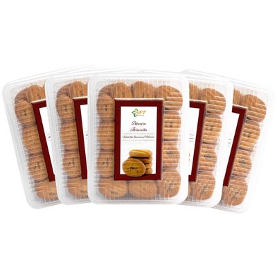 SPT Ajwain Biscuits | 2Kg | Authentic Biscuits By Shree Parswa Traders | Oats, Ghee, Choco, Coconut Powder, Almonds, Pistachios | Traditional Ajwain Biscuits