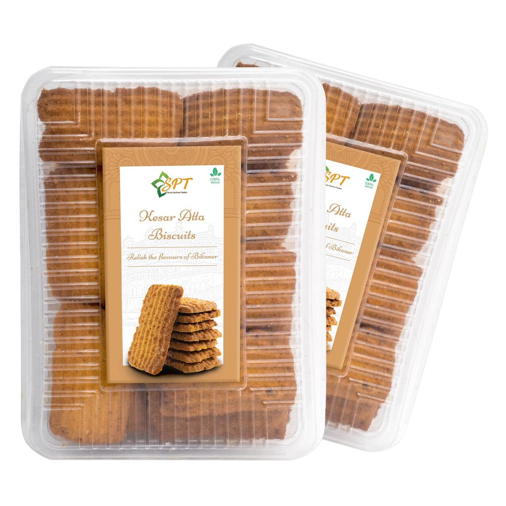 SPT Kesar Atta Biscuits | 800Gm | Authentic Biscuits By Shree Parswa Traders | Oats, Ghee, Choco, Coconut Powder, Almonds, Pistachios | Traditional Kesar Atta Biscuits