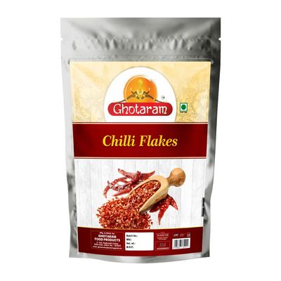 Ghotaram Kuti Mirch Indian Spices KUTI MIRCH | Kutti Lal Mirch//Kuttilal | Crushed Red Chilli Pepper | Chilli Flakes//Red Chilli Flakes||Dry Red Chilli Flakes Pizza Pasta Seasoning-240Gx1Pk