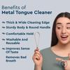 GUBB Copper Tongue Cleaner For Kids & Adults | For Fresh Breath & Bacteria Removal | Improved Taste Sense & Oral Hygiene | Ayurvedic Tongue Scraper For Bad Breath (With Loop) view 3