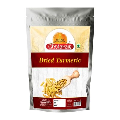 Ghotaram Andhra Raw Yellow Dried Whole Turmeric Sticks | organically grow raw fresh turmeric, kacchi haldi, dry sabut haldi ghatiya, haldi dry | GHATTA Whole Haldi Sabut Haldi-240Gx1Pk