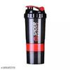 Spider Ultimate Protien Powder Shaker | Gym | Cycling | 100% BPA FREE | Extra space for suppliments | 530 ML | RED GREEN WHITE view 3