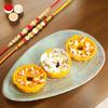 Ghasitaram Gifts Jaiccha Rakhi Gifts for Brothers - Mini Ghevar (Pack of 6) with 2 Rakhis view 1