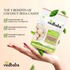 Ved Baba Coconut Peda Toffee  Soft & Chewy Desi Mithai Candy | Made with Real Coconut Milk | Indian Sweet Treats | 400g view 4