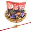 SFU E Com Nestle Kitkat With Creamy Dark Fantasy | Rakhi Chocolate for Brother | Swastik Design Rakhi With Chocolates | Roli, Chawal, Chandan, Misri | 1140 view 1