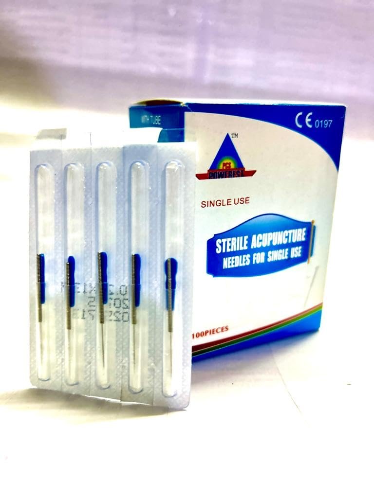 PCS POWEREST Sterile Acupuncture Neddles 200 Needles 200 Tube In Blister Packing (0.25X25mm (1 cun))