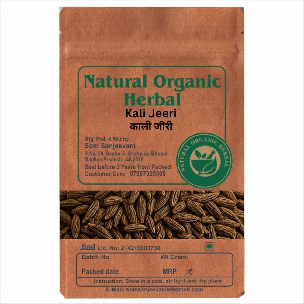 NATURAL ORGANIC HERBAL Kaali Jeeri -50g -regulate menstruation-Pure - No Mixing- -