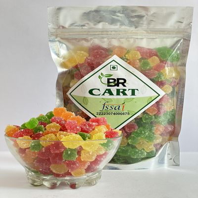 BR CART Fruit Jelly Candy | All fruit Flavour Jelly Candy | Multi Colour Sugar Coated Jelly Pack Of 1. (500 gm)