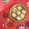 Dessert Drama Premium Sweet Gift Box Cashew Sweet Kaju & Kesar Roll with Pista Filling 400 gm Sweet Box With 2 Rakhi Combo Set Brother Gift Rakshabandhan/Rakhi Sweeets view 2
