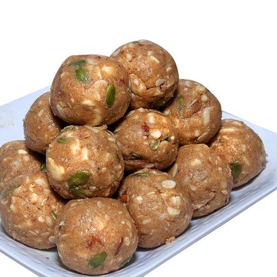 JS Kitchen Flavours Sweets & Snacks Gond Dry Fruits Ladoo| Indian Sweet (500 GM) 10 pcs?