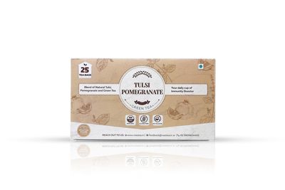 Roastea Tulsi Pomegranate Green Tea | Relieves Stress | Immunity Booster | Pack of 25 Tea Bags