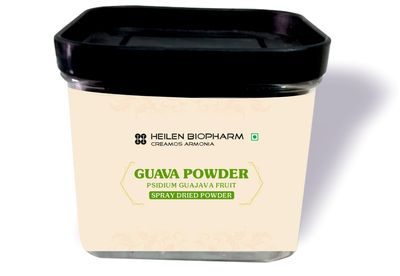 Heilen Biopharm Guava Powder (Psidium guajava Fruit)  200 g | Spray Dried Fruit Powder | 100% Natural, No Preservatives, Food Grade