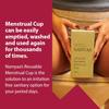 Namyaa Reusable Menstrual Cup for Women with Menstrual Cup Wash 100ml |Combo Pack|Cup With Pouch |Ultra Soft, Odour and Rash Free |100% Medical Grade Silicone |No Leakage |US FDA Registered (Large) view 4