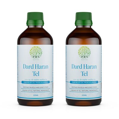 PRS Ayurveda Dard Haran Tel 225ml - Pack of 2 - Pain Relief Oil - Natural Ayurvedic Oil for Muscle and Joint Pain