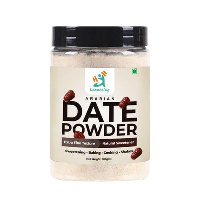Leanbeing- Arabian Dried Date Powder 300g | Fine Kharek Powder | Date Sugar | Sugar Alternative | Natural Sweetener | No Preservatives