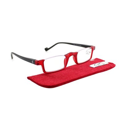 ESPERTO READERS Roady Reading Glasses With Blue Cut Lens For Men & Women (+1.25, RED)