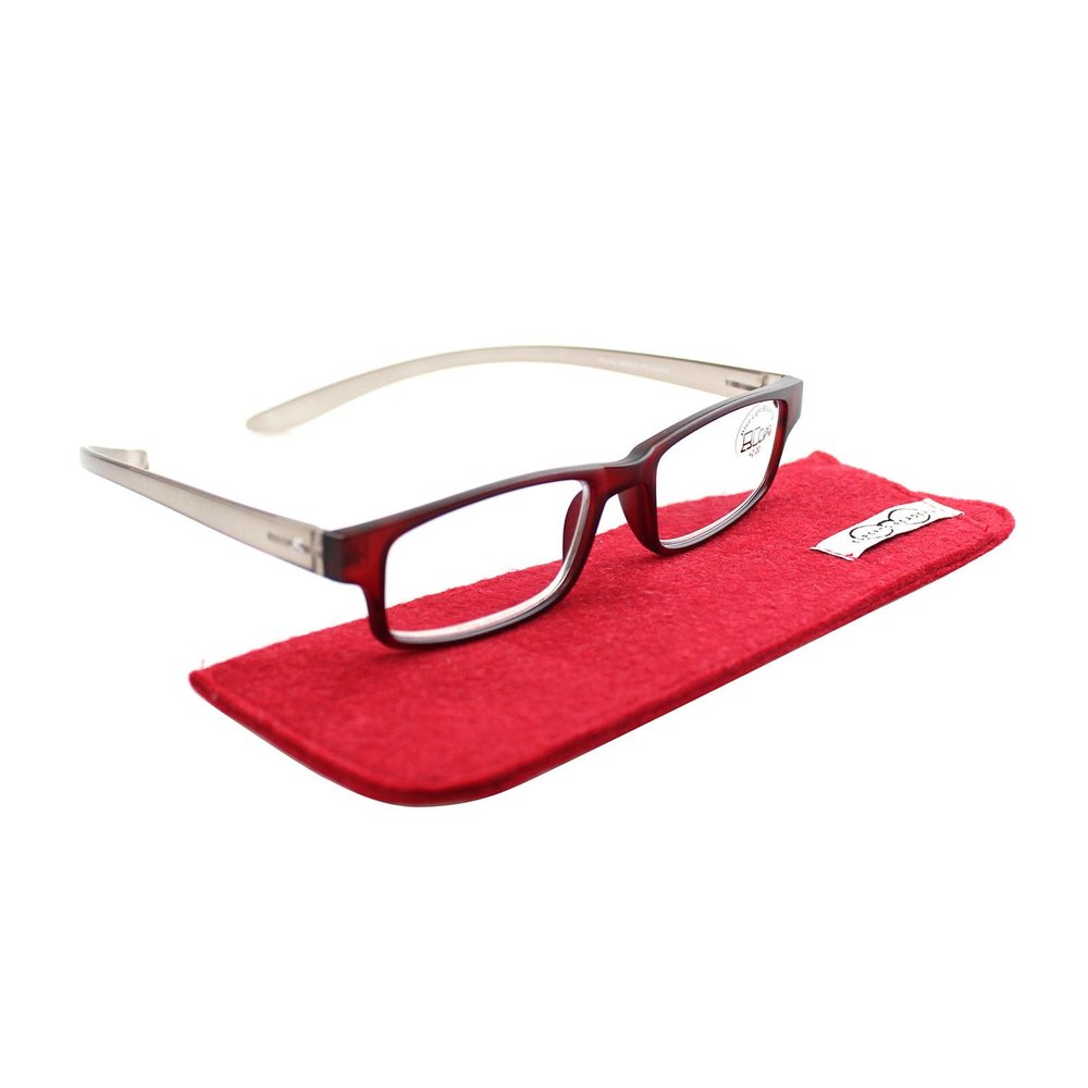ESPERTO READERS Necky Reading Glasses With Blue Cut Lens For Men & Women (+1.25, RED)