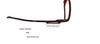 N Specs Near Reading Glasses For Men Woman Rectangle Brown Coloured TR Stratchable Full Frame With Unbreakble Fiber Glasses (+1.00) view 4