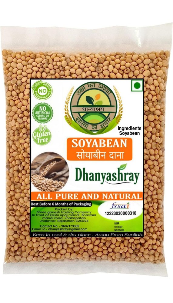 Dhanyashray Soya Bean (Whole), 1kg Soyabean Seeds