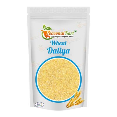 SEASONAL KART Sprouted Broken Wheat Daliya 200 Grams Nutritious with High in Protein and Fiber Roasted Gehoon Dalia