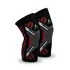 NECARE Premium Nylon Orthopedic Compression Knee Cap/Sleeves (1 PAIR) For Sports, Pain Relief, Exercise/Workout, Running/Jogging, Cycling, For Men And Women (L, Black-Red) view 1