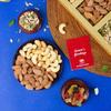 DI MITHAI NATION Roasted Cashew(50g),Roasted Almond(50g),Seed Mix(50g),Very Berry Healthy Mix(50g) With Classic Blue Tree Box view 4