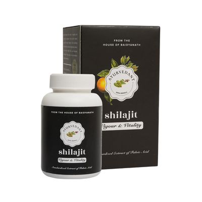 Baidyanath Ayurvedant Shilajit Capsules (60 Capsules) - Boosts Strength and Stamina Naturally