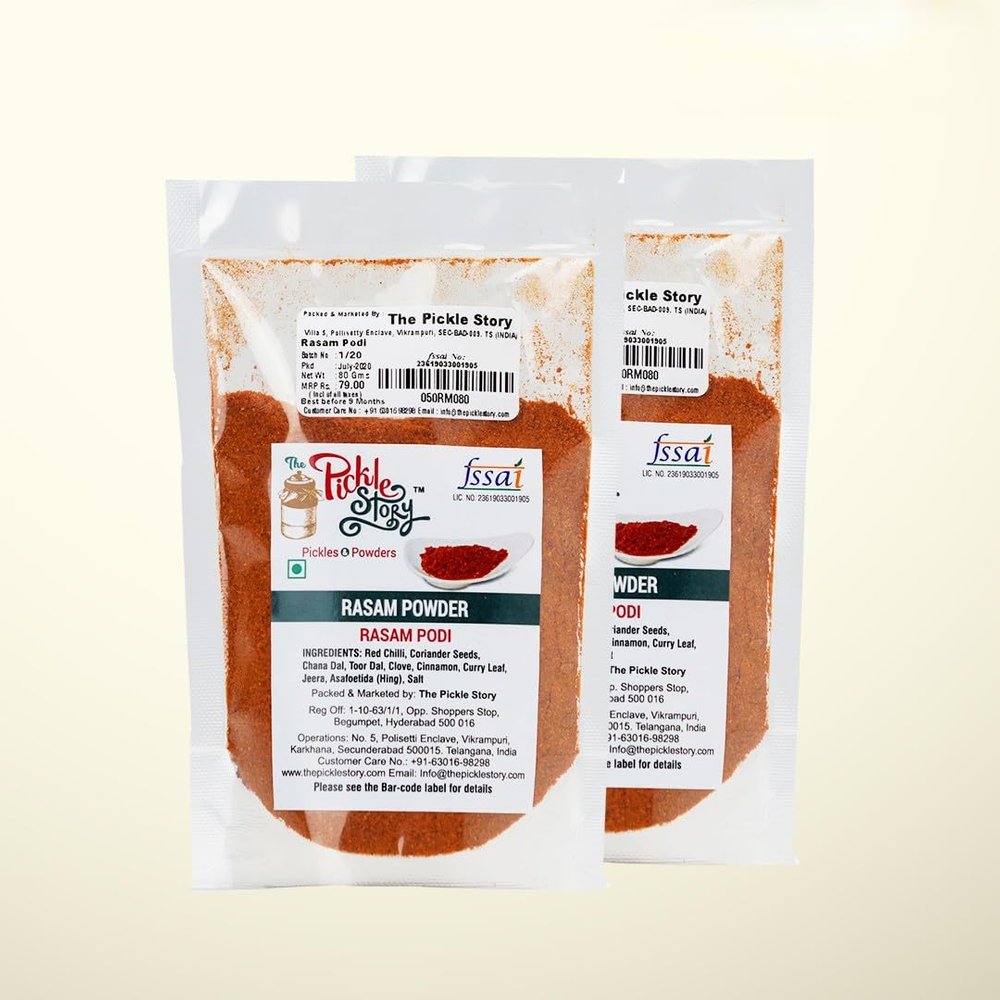 The Pickle Story - Rasam Powder - Chaaru Podi - Pack of 2 160 Grams (80 Grams X2)