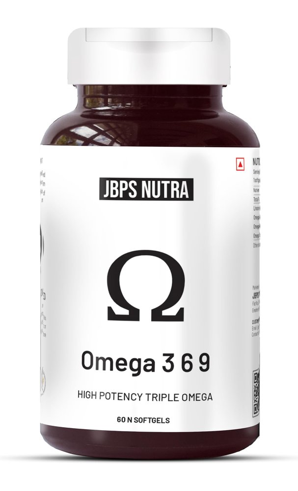 JBPS NUTRA Organic Omega 3 6 9 Omega Multivitamin Supplement | 2000mg Vegetarian Supplement For Heart, Skin, Joint & Muscles Support - Epa & Dha Rich Capsules For Men & Women - 60 Count