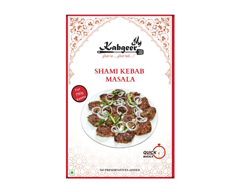 Kabgeer Shami Kabab Masala 50g | Ready-to-Cook Non-Veg Spice Blend | Perfect Mix of Exotic Spices | No Added Preservatives | Aromatic & Flavorful
