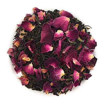 Siyacha Tea Rose Earl Grey Green Tea|Premium Loose Leaf Blended with Bergamot Oil & Rose Petals|Improves Metabolism & Reduces Fat|Rich Flavor Aromatic Delight|Boosts Energy Chai Patti|250g Pouch
