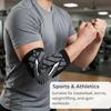 NECARE Premium Nylon Orthopedic Compression Elbow Cap Sleeves (1 PAIR), For Men and Women (XL, Black-Grey) view 2