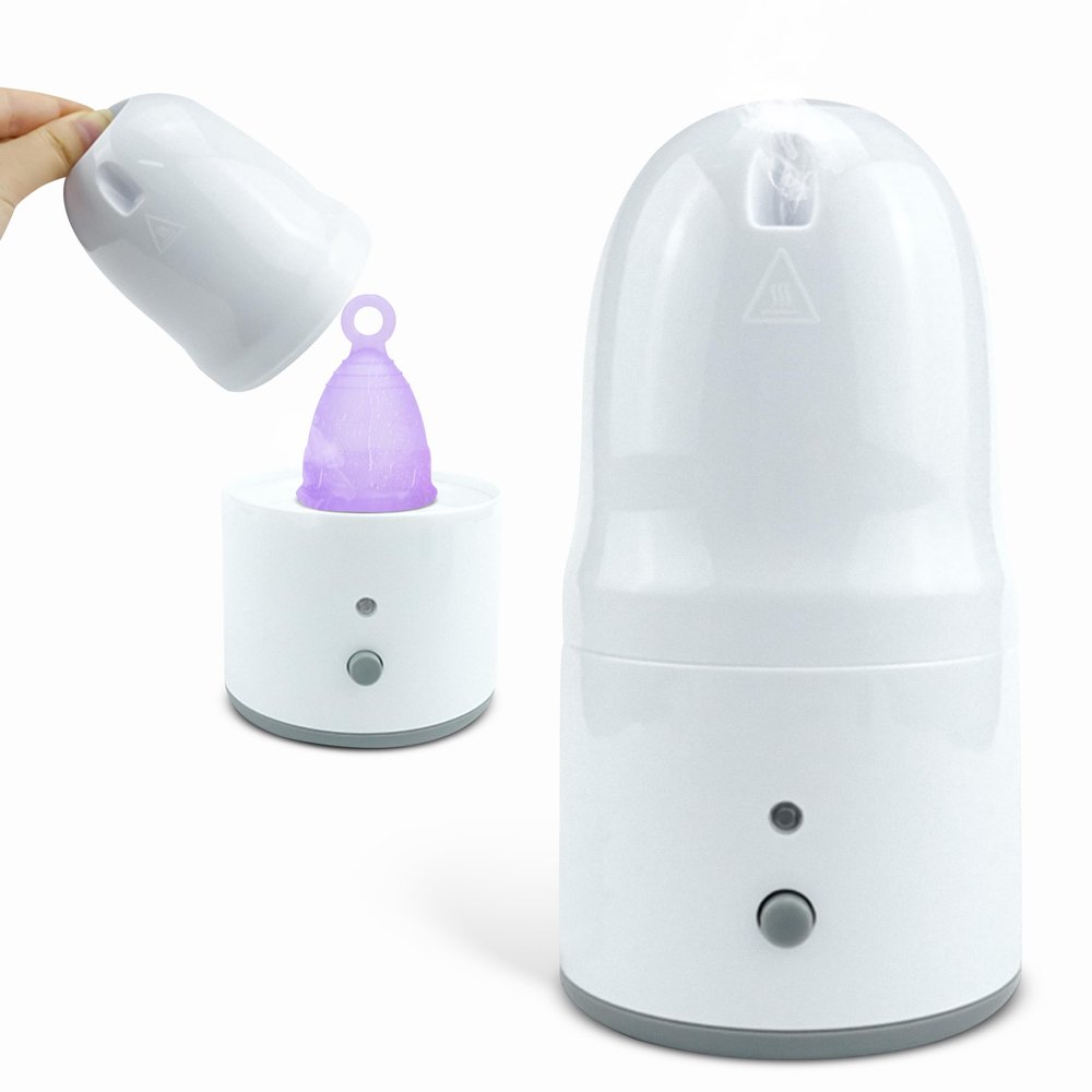Azah Menstrual Cup Sterilizer | Portable Sterilizer for Menstrual Cup for Women & Girls | Clean Your Cup With Ease | Kills 99.9% Germs in 3 Minutes with Steam | BPA Free & Auto Power Cut-Off