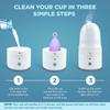 Azah Menstrual Cup Sterilizer | Portable Sterilizer for Menstrual Cup for Women & Girls | Clean Your Cup With Ease | Kills 99.9% Germs in 3 Minutes with Steam | BPA Free & Auto Power Cut-Off view 3