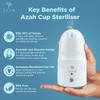 Azah Menstrual Cup Sterilizer | Portable Sterilizer for Menstrual Cup for Women & Girls | Clean Your Cup With Ease | Kills 99.9% Germs in 3 Minutes with Steam | BPA Free & Auto Power Cut-Off view 4